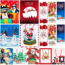 18pcs Holiday Postcard Decor Design Christmas Goodie Bags -Christmas Favors Shop 18Pcs Wrapping Gift Bags 3 result 600x600 1