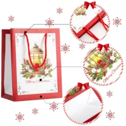 18pcs Holiday Postcard Decor Design Christmas Goodie Bags -Christmas Favors Shop 18Pcs Wrapping Gift Bags 5 result 600x600 1