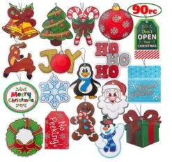 90Pcs Large Christmas Gift Tag