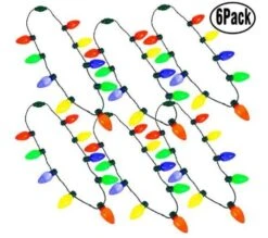 6pcs LED Christmas Light Bulb Necklace Accessories