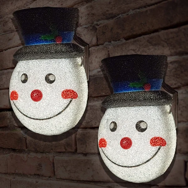 2pcs Snowman Christmas Porch Light Cover 3 2pcs Snowman Christmas Porch Light Cover