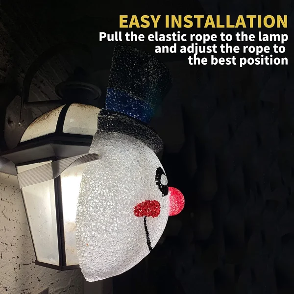 2pcs Snowman Christmas Porch Light Cover 7 2pcs Snowman Christmas Porch Light Cover - Image 5