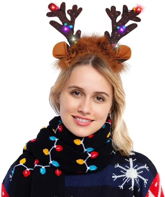 Christmas Favors Shop 38 Christmas Favors Shop -Christmas Favors Shop 2 Piece Light Up Reindeer Headbands 4 result