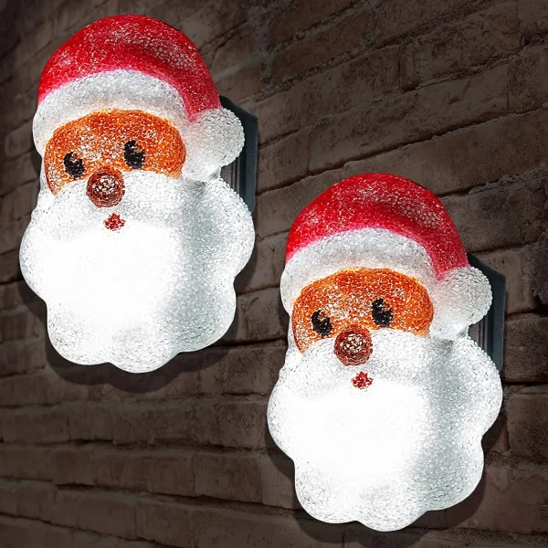 2pcs Christmas Santa Porch Light Cover 3 2pcs Christmas Santa Porch Light Cover