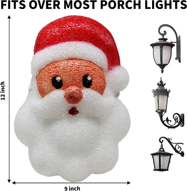 2pcs Christmas Santa Porch Light Cover 6 2pcs Christmas Santa Porch Light Cover - Image 4