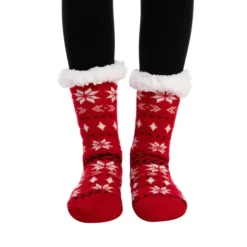 2pcs Women's Red Soft Fuzzy Slipper Socks 12 2pcs Women's Red Soft Fuzzy Slipper Socks -Christmas Favors Shop 2 Piece Womens Fleece Lining Fuzzy Soft Slipper Socks 5 result 600x600 1