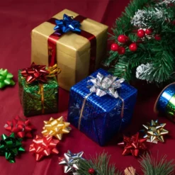 120pcs Christmas Ribbons And Bows Decoration