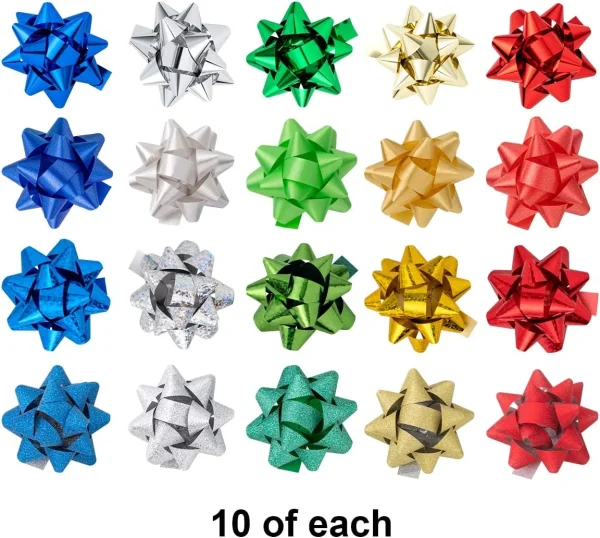 120pcs Christmas Ribbons And Bows Decoration 6 120pcs Christmas Ribbons And Bows Decoration - Image 4