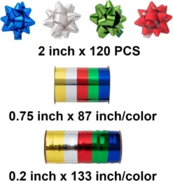 120pcs Christmas Ribbons And Bows Decoration 12 120pcs Christmas Ribbons And Bows Decoration -Christmas Favors Shop 2 inch Christmas Gift Bows 120 Pcs 5 result 600x630 1