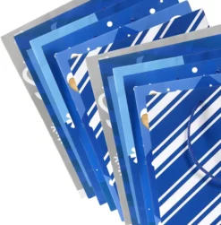 20pcs Christmas Blue Paper Gift Bags With Handles -Christmas Favors Shop 20 Pcs Christmas Holiday Blue Paper Gift Bags 4 result 600x609 1