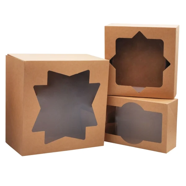 20pcs Kraft Bakery Cookie Boxes 3 20pcs Kraft Bakery Cookie Boxes