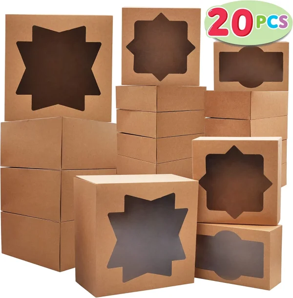 20pcs Kraft Bakery Cookie Boxes 4 20pcs Kraft Bakery Cookie Boxes - Image 2