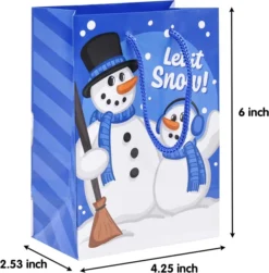 20pcs Christmas Small Blue Paper Gift Bags -Christmas Favors Shop 20 Piece Small Blue Christmas Holiday Bags 6 result 600x609 1