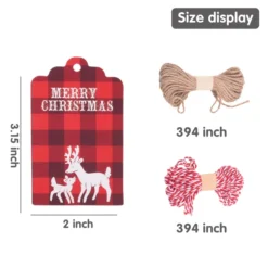 200pcs Christmas Kraft Paper Assorted Gift Tags 11 200pcs Christmas Kraft Paper Assorted Gift Tags -Christmas Favors Shop 200Pcs Buffalo Plaid Tags 3 result 600x600 1
