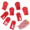 200pcs Red Kraft Paper Christmas Gift Tags