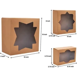 20pcs Kraft Bakery Cookie Boxes 11 20pcs Kraft Bakery Cookie Boxes -Christmas Favors Shop 20Pcs Kraft Bakery Cookie Boxes Set