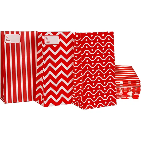 21pcs Christmas Red And White Treat Bags 4 21pcs Christmas Red And White Treat Bags - Image 2