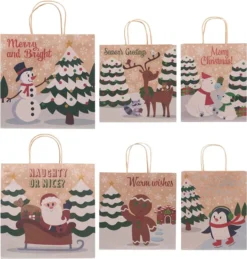 24pcs Christmas Kraft Goodie Bags 10 24pcs Christmas Kraft Goodie Bags -Christmas Favors Shop 24 Pcs Bulk Christmas Kraft Gift Bags 3 result 600x628 1