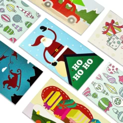 24pcs Christmas Money Card Greetings -Christmas Favors Shop 24 Pcs Modern Art Christmas Greeting Cards 6 result 600x600 1