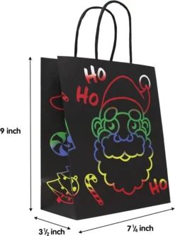 24pcs Christmas Kraft Paper Bag Gift Bag -Christmas Favors Shop 24 Piece Christmas Gift Bags 5 result 600x806 1