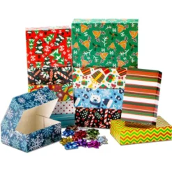 24pcs Christmas Kraft Paper Cookie Boxes