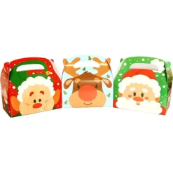 34pcs 3D Cardboard Christmas Treat Boxes 9 34pcs 3D Cardboard Christmas Treat Boxes -Christmas Favors Shop 24Pcs 3d Christmas House Cardboard Treat Boxes 1 1