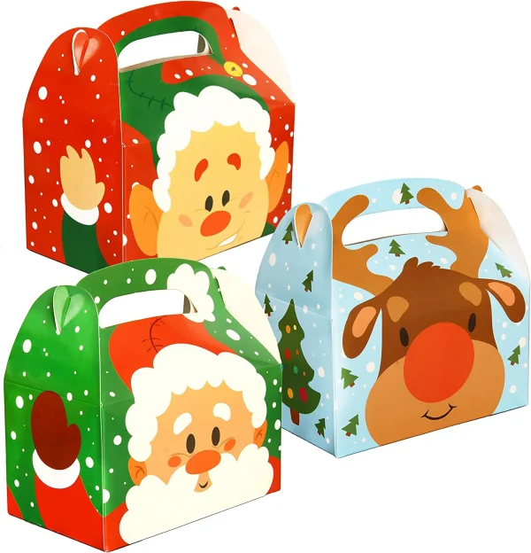 34pcs 3D Cardboard Christmas Treat Boxes 3 34pcs 3D Cardboard Christmas Treat Boxes