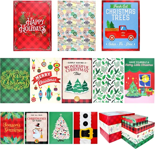 24pcs Assorted Christmas Shirt Gift Boxes 4 24pcs Assorted Christmas Shirt Gift Boxes - Image 2