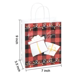 24pcs Christmas Buffalo Plaid Gift Bags With Handles -Christmas Favors Shop 24Pcs Buffalo Plaid Gift Bags 6 result 600x600 1