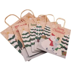 24pcs Christmas Kraft Goodie Bags 11 24pcs Christmas Kraft Goodie Bags -Christmas Favors Shop 24Pcs Bulk Christmas Kraft Gift Bags 4