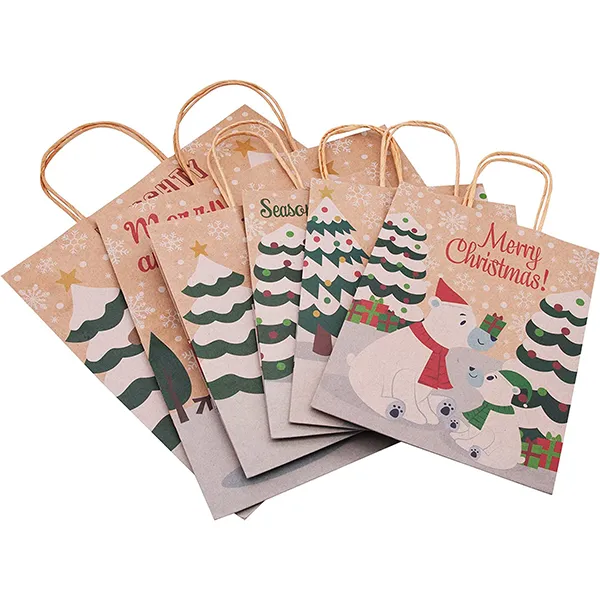 24pcs Christmas Kraft Goodie Bags 6 24pcs Christmas Kraft Goodie Bags - Image 4