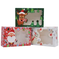 24pcs Christmas Foil Treats Cookie Box Gift -Christmas Favors Shop 24Pcs Christmas Characters Foil Cookie Box with Window 8.75in 3 result 600x600 1