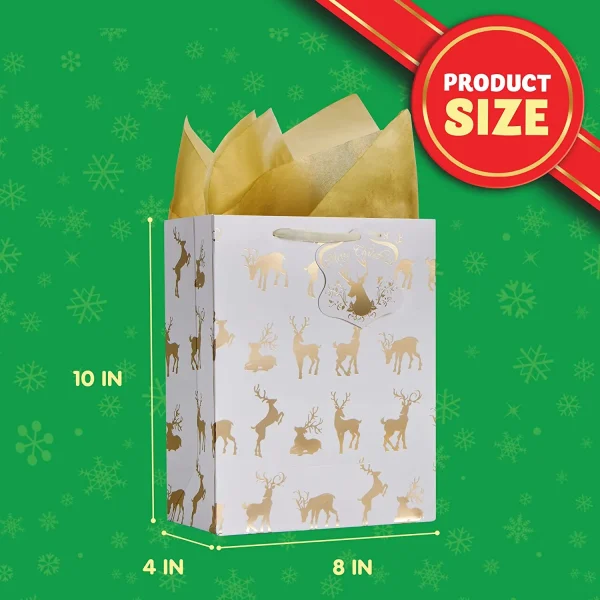 24pcs Christmas Gold Foil Gift Bags 8 24pcs Christmas Gold Foil Gift Bags - Image 6