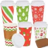 24pcs Christmas Disposable Coffee Cups With Lids 16oz 1 24pcs Christmas Disposable Coffee Cups With Lids 16oz -Christmas Favors Shop 24Pcs Christmas Paper Cup 16 oz with Holiday Design 600x599 1