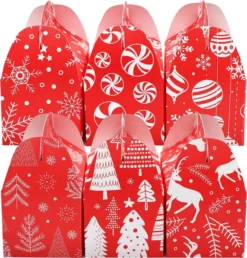 24pcs 3D Cardboard Christmas Gift Wrap Box 11 24pcs 3D Cardboard Christmas Gift Wrap Box -Christmas Favors Shop 24Pcs Christmas Red Gable Candy Boxes 5.25in 4 result 600x627 1