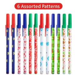 24pcs Ballpoint Christmas Pens 11 24pcs Ballpoint Christmas Pens -Christmas Favors Shop 24Pcs Christmas Stick Pens 6 result 600x600 1