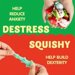 24pcs Stress Reliever Christmas Mochi Squishy Toys -Christmas Favors Shop 24Pcs Christmas Themed Mochi Squishy 2 600x600 1
