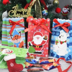24pcs Christmas Treat Bags With Large Sticking Tag
