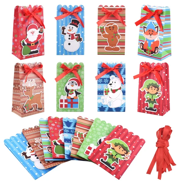 24pcs Christmas Treat Bags With Large Sticking Tag 5 24pcs Christmas Treat Bags With Large Sticking Tag - Image 3
