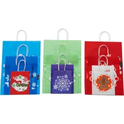 24pcs Christmas Paper Goodie Bags -Christmas Favors Shop 24Pcs Gift Bags for Wrapping 2