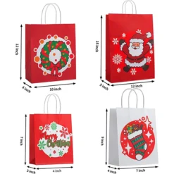 24pcs Christmas Paper Goodie Bags -Christmas Favors Shop 24Pcs Gift Bags for Wrapping 3