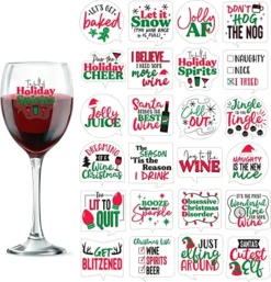 24pcs Christmas Wine Glass Markers 10 24pcs Christmas Wine Glass Markers -Christmas Favors Shop 24Pcs Glass Drink Marker 5
