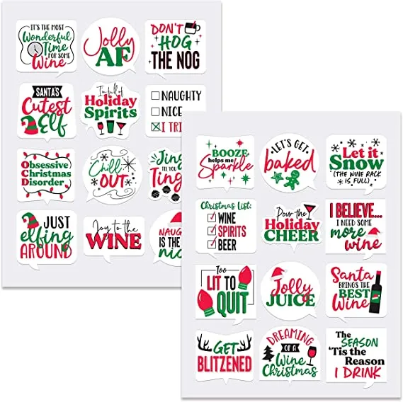 24pcs Christmas Wine Glass Markers 4 24pcs Christmas Wine Glass Markers - Image 2