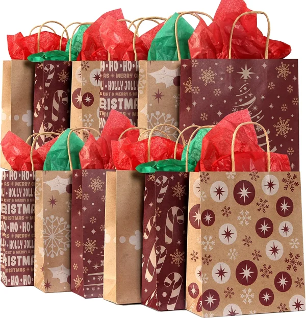 24pcs Christmas Goodie Bag Gifts With Handles 3 24pcs Christmas Goodie Bag Gifts With Handles
