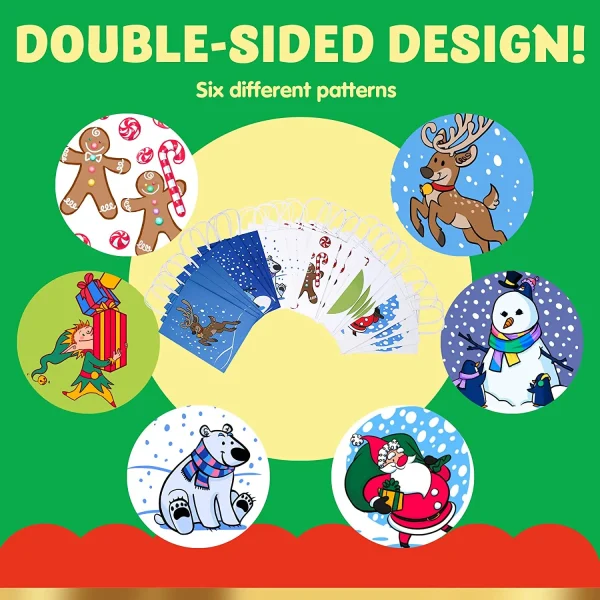 24pcs Kraft Paper Christmas Gift Bags With Handles 5 24pcs Kraft Paper Christmas Gift Bags With Handles - Image 3