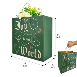 24pcs Large Christmas Kraft Paper Gift Bags -Christmas Favors Shop 24Pcs Large Pack Christmas Kraft Paper Bags with 8 Generic Vintage Drawstring 5 result 600x600 1