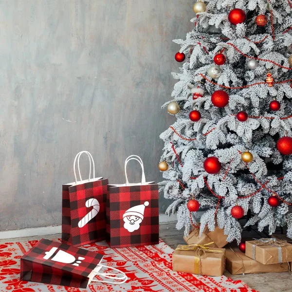 24Pcs Red And Black Gift Bags 3 24Pcs Red And Black Gift Bags