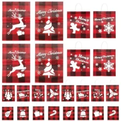 24Pcs Red And Black Gift Bags 10 24Pcs Red And Black Gift Bags -Christmas Favors Shop 24Pcs Red and Black Gift Bags 2 result 600x600 1