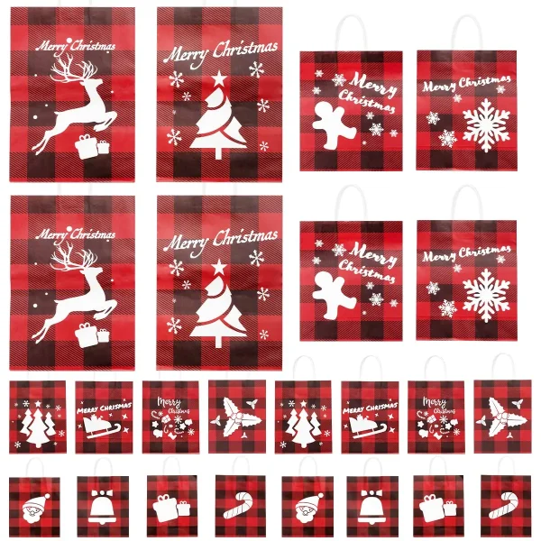 24Pcs Red And Black Gift Bags 5 24Pcs Red And Black Gift Bags - Image 3