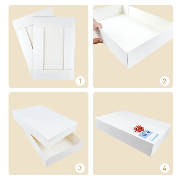 24pcs Christmas White Shirt Gift Boxes 6 24pcs Christmas White Shirt Gift Boxes - Image 4